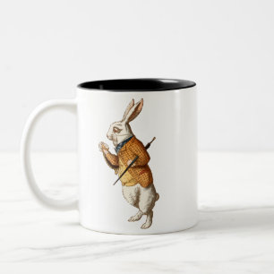 Tasse 2 Couleurs Alice au pays des merveilles - Lapin Blanc