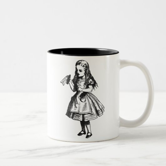 Tasse 2 Couleurs Alice avec la "boisson je" bouteille (Droit)