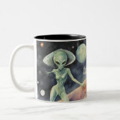 Tasse 2 Couleurs Alien extraterrestre (Gauche)