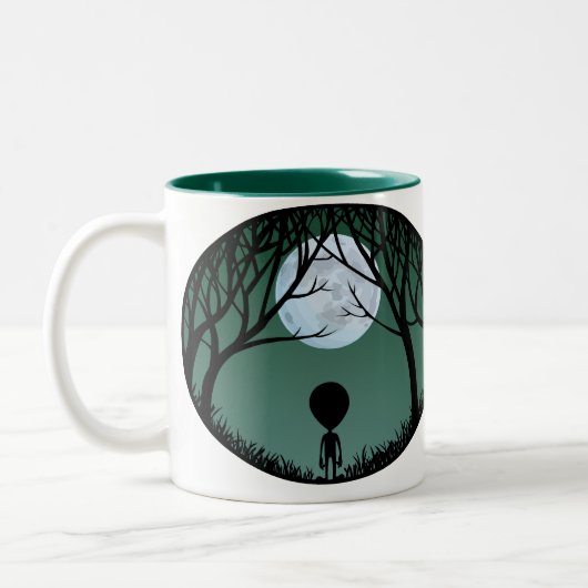 Tasse 2 Couleurs Alien Gray Extraterrestrial Cups et verre Alien (Gauche)