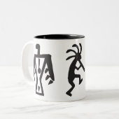 Tasse 2 Couleurs Alien ou humain Kokopelli (Devant gauche)