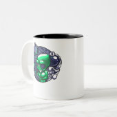 Tasse 2 Couleurs Alien Selfie Snap Pour Astronome Enseignant Ventil (Devant gauche)