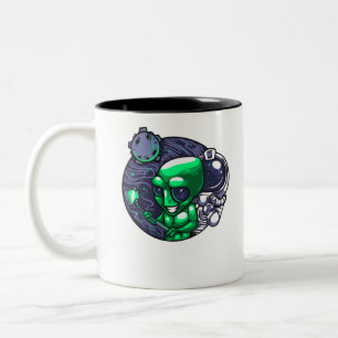 Tasse 2 Couleurs Alien Selfie Snap Pour Astronome Enseignant Ventil