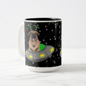 Tasse 2 Couleurs Alien UFO Leonberger (Devant gauche)