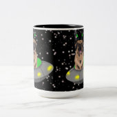 Tasse 2 Couleurs Alien UFO Leonberger (Centre)