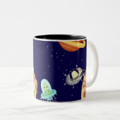 Tasse 2 Couleurs Aliens spatiaux (Devant droit)