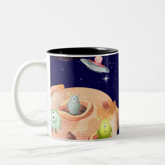 Tasse 2 Couleurs Aliens spatiaux (Gauche)