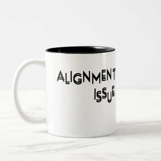 Tasse 2 Couleurs Alignment Issue Minimalist Ceramic (Gauche)