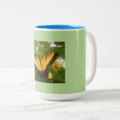 Tasse 2 Couleurs Alimentation de monarques jaunes (Devant droit)