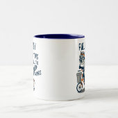Tasse 2 Couleurs Alimenté En Mangeant Toutes Les Choses Racoon Cycl (Centre)