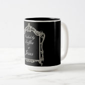 Tasse 2 Couleurs Alimenté par Café et Jésus (Devant droit)