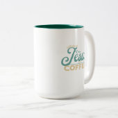 Tasse 2 Couleurs Alimenté par Jésus et le Café Christian Design (Devant droit)