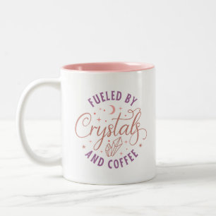 Tasse 2 Couleurs Alimenté par les Cristaux et le Café Amusant Hallo