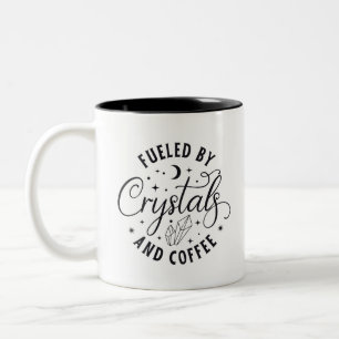 Tasse 2 Couleurs Alimenté par les Cristaux et le Café Amusant Hallo