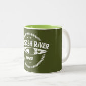 Tasse 2 Couleurs Allagash River Maine Kayak (Devant droit)