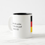 Tasse 2 Couleurs ALLEMAGNE CARTE DRAPEAU Écriture Customisée blanc (Devant gauche)
