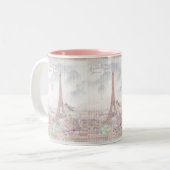 Tasse 2 Couleurs Aller à vélo par Paris (Devant gauche)