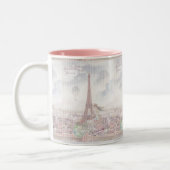 Tasse 2 Couleurs Aller à vélo par Paris (Gauche)