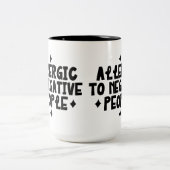 Tasse 2 Couleurs Allergique aux personnes négatives (Centre)