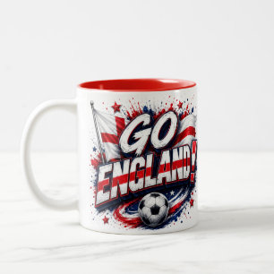 Tasse 2 Couleurs Allez Angleterre 2026 Fan de Football
