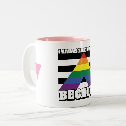 Tasse 2 Couleurs Allié droit parce que (Devant gauche)