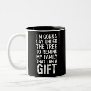 Tasse 2 Couleurs Allongez-Vous Sous Les Cadeaux De Famille De Noël 