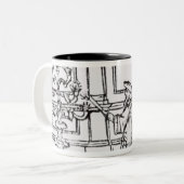 Tasse 2 Couleurs Allumage du Menorah (Devant gauche)