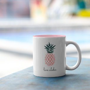 Tasse 2 Couleurs Aloha Ananas rose