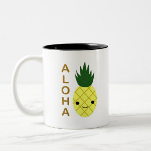 Tasse 2 Couleurs Aloha Cute Kawaii Ananas