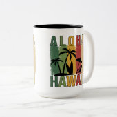 Tasse 2 Couleurs Aloha Hawaii (Devant droit)