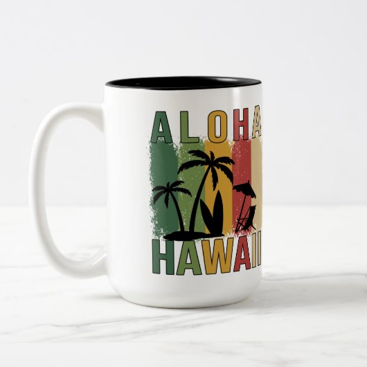 Tasse 2 Couleurs Aloha Hawaii (Gauche)
