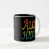 Tasse 2 Couleurs Aloha Hawaii (Devant droit)