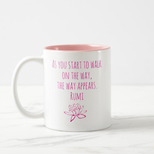 Tasse 2 Couleurs Alors que vous commencez - Rumi (Gauche)
