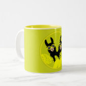 Tasse 2 Couleurs Alpaca llama Twins (Devant gauche)