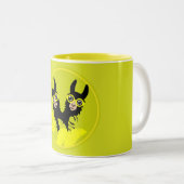Tasse 2 Couleurs Alpaca llama Twins (Devant droit)