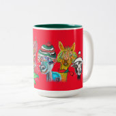 Tasse 2 Couleurs alpacas ironique (Devant droit)