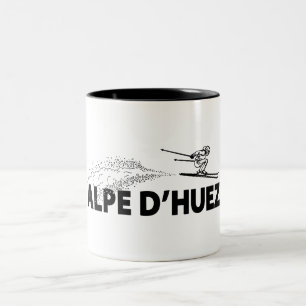 Tasse 2 Couleurs Alpe d’Huez France Sauteur à Ski