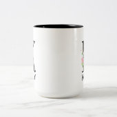 Tasse 2 Couleurs Alphabet initial de joli K monogramme (Centre)