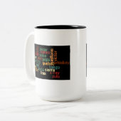 Tasse 2 Couleurs Alphabet phonétique de l'OTAN (arrière - plan (Devant gauche)