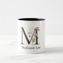 Alphabets mauve rose pâle Nom Lettre M