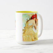 Tasse 2 Couleurs Alphonse Mucha Art Nouveau Été (Devant droit)