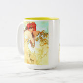 Tasse 2 Couleurs Alphonse Mucha Art Nouveau Été (Devant gauche)