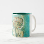 Tasse 2 Couleurs Alphonse Mucha Lune Clair De Lune Art Nouveau (Devant droit)