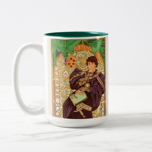 Tasse 2 Couleurs Alphonse Mucha Prince et Dragon (Gauche)