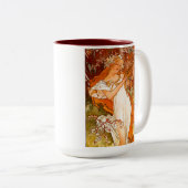 Tasse 2 Couleurs Alphonse Mucha Spring (Devant droit)