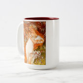 Tasse 2 Couleurs Alphonse Mucha Spring (Devant gauche)