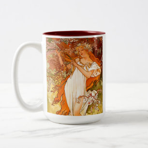 Tasse 2 Couleurs Alphonse Mucha Spring