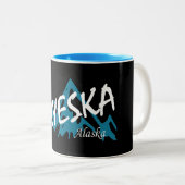 Tasse 2 Couleurs Alyeska Alaska Mountains (Devant droit)