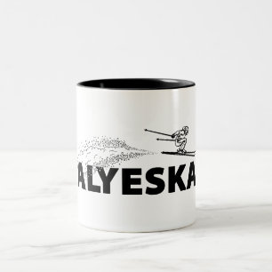 Tasse 2 Couleurs Alyeska Sauteur à Ski en Alaska