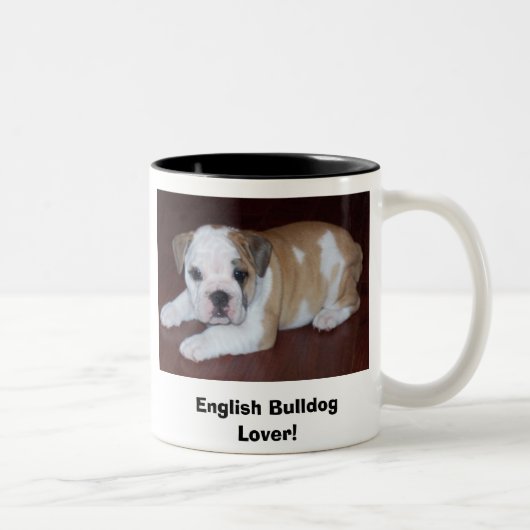 Tasse 2 Couleurs Amant anglais de bouledogue ! (Droit)